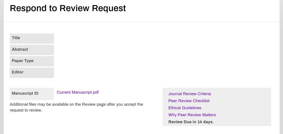 The Review Request Form